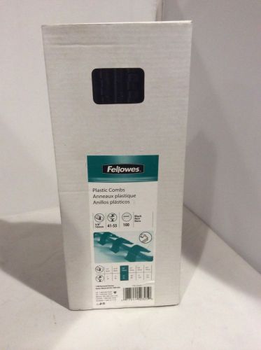 Fellowes 52322 Plastic Binding Combs 100-Pack 3/8&#034; (10mm) 41-55 Sheet Capacity