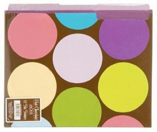 12 count hot chocolate! jackie polka dot circle file folder school supplies for sale