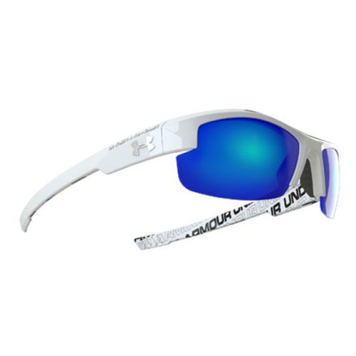 Under armour 8600048-6000 nitro l shiny white frame charcoal rubber gray w/blue for sale