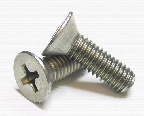 100 - pieces stainless steel 1/2&#034;-long 10-32 phillips flat head machine screw for sale