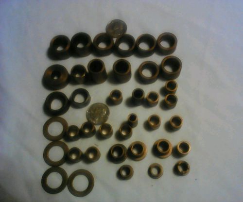 Lot of Bronze Brass Bushings - machinist- tool maker - 39 pcs