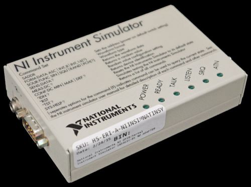 National Instruments NI GPIB/Serial Instrument Simulator 183913C-01 NO ADAPTER