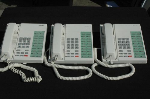 Lot of 3 toshiba strata dkt2020-s dkt-2020-s dkt-2020s phone telephone clean! for sale