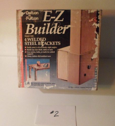 E-Z BUILDER 4 Welded Steel Brackets JOIN 2 x 4&#039;s AT STURDY RIGHT ANGLES New #2!