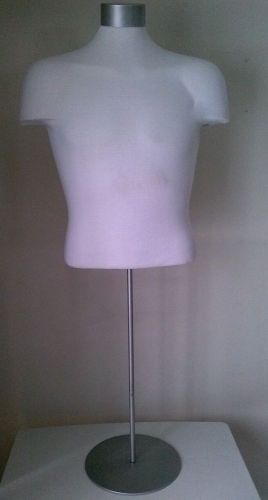 MALE TORSO BODY FABRIC MANNEQUIN TORSO RETAIL DISPLAY QUALITY with adj.STAND