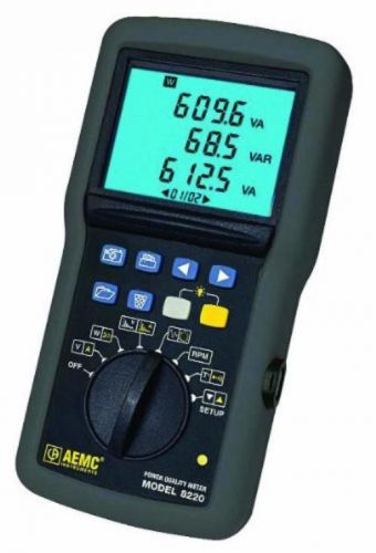 NEW AEMC 8220 1-Phase Power Quality Analyzer with 6500A 24&#034; AmpFlex Sensor