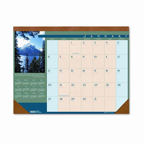 House of Doolittle Landscapes Monthly Desk Pad Calendar, 22 x 17, 2014