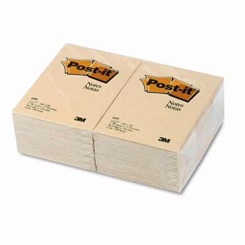 Post-it® Original Note Pad, 4 X 6, 12 100-Sheet Pads/Pack