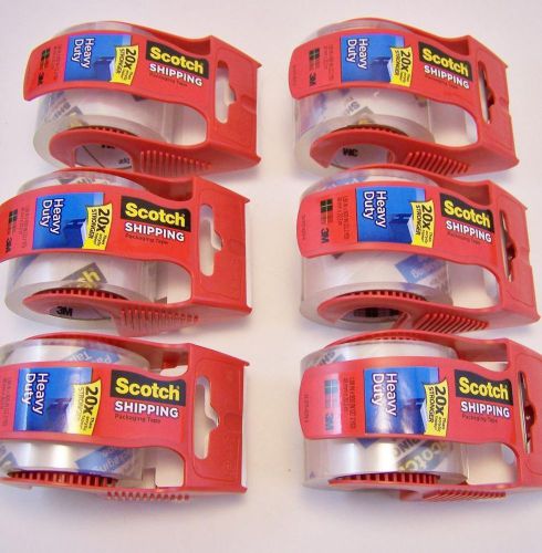 3M Scotch Shipping Tape 6 ROLLS 1.88&#034; x 800&#034; Heavy Duty Packaging Tape FREE MAIL