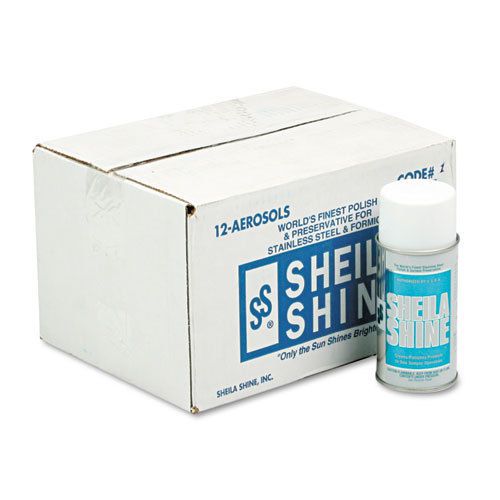 Sheila Shine Stainless Steel Cleaner &amp; Polish, 10 oz. Aerosol Can, 12/Carton