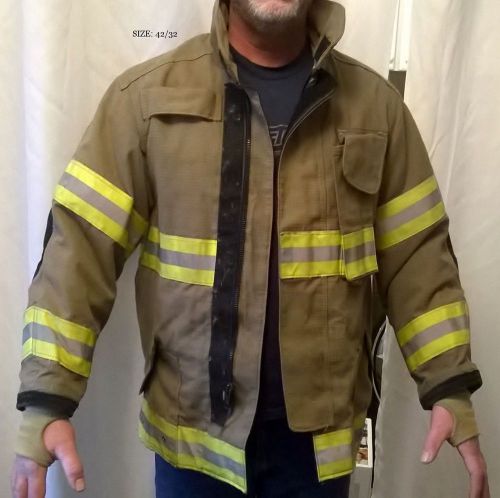 42 x 32 Firefighter Bunker  Jacket Turnout Gear Coat Janesville