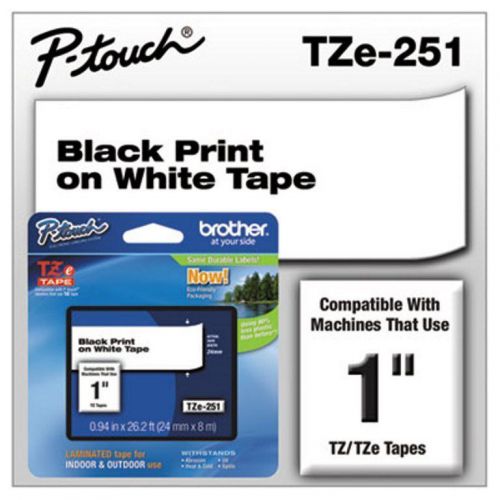 NEW Brother TZe Standard Adhesive Laminated Labeling Tape - BRTTZE251, X24