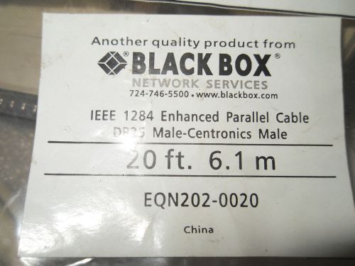 (Y4-2) 1 NIB BLACK BOX EQN202-0020 20&#039; PARALLEL CABLE