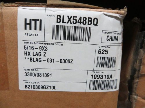 Hti blx548bq 5/16 - 9/3 hx lag z  qty 625 for sale