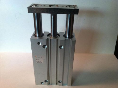 SMC MGPM32-125 ALUMINUM AIR CYLINDER WITH GUIDE ROD PLATE