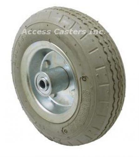 8dpng82 8&#034; grey pneumatic air filled wheel, 1/2&#034; ball bearing, 3-3/16&#034; hub for sale