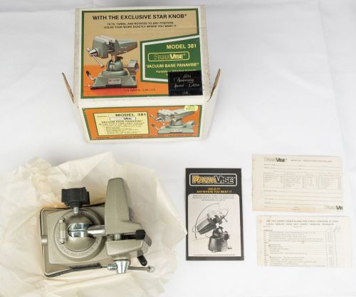 NIB PANAVISE VACUUM BASE MODEL 381 MADE IN USA NEW IN BOX SPECIAL 25TH ANNIV ED