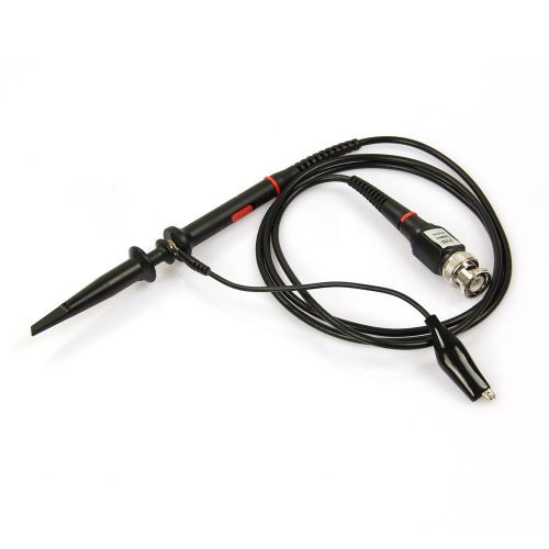 100 MHZ Portable Oscilloscope Probe Cable with Clip Black