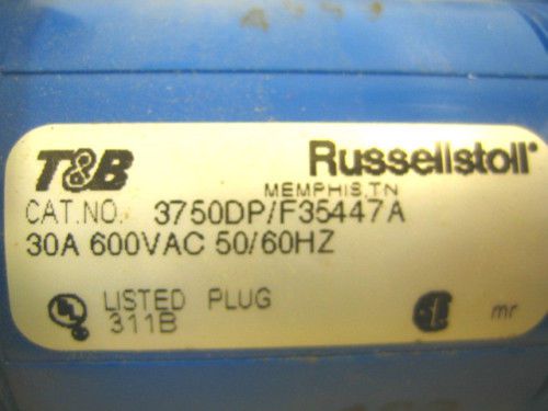 Russellstoll 3750DP/F35447A 30A Pin &amp; Sleeve Connector