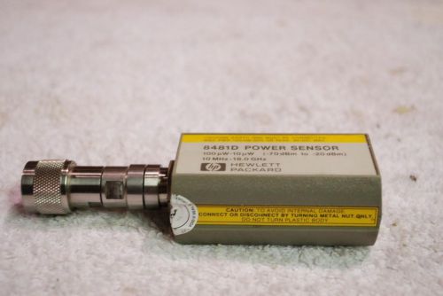HP 8481D Power Sensor 10MHz-18GHz -70 to -20dBm