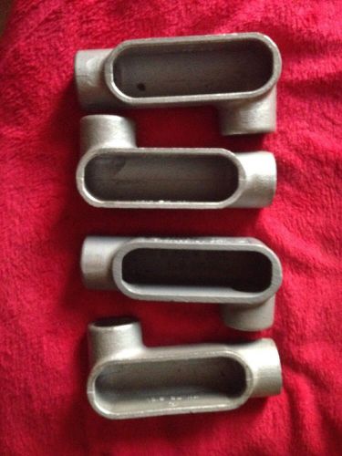 (lot of 3) crouse hinds  ll-37  1&#034;  conduit body  type ll for sale