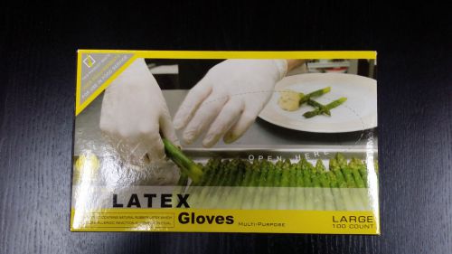 Poly king latex disposable gloves - size l - 100 counts for sale