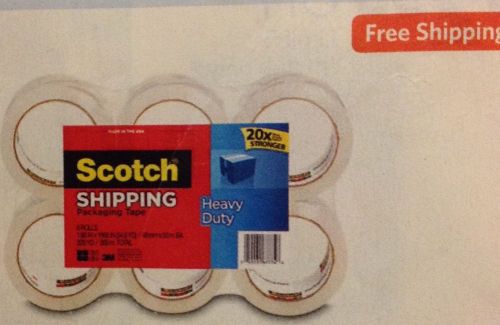 3M 3500 Scotch - 6 Rolls Heavy Duty Shipping Packing Tape 20x Stronger Free Ship