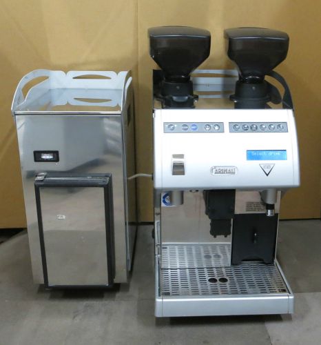 Carimali f12 bean to cup commercial coffee espresso cappucino machine + fridge for sale