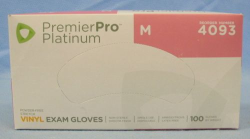 1 Box/100- s2s Global PremierPro Platinum Vinyl Exam Gloves-Medium- #4093