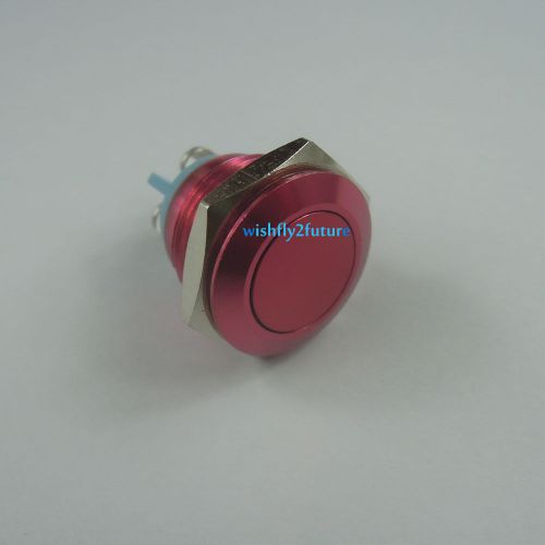 2PCS Red 16mm Anti-Vandal Button Momentary Stainless Steel Push Button Switch