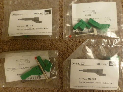 (4) Multi-Contact Stackable 4mm Plugs for self assembled test leads MC multilam