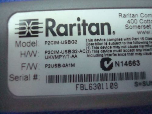 1PC P2CIM-USBG2 Raritan Paragon USB KVM Interface Module CIM