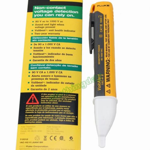 Fluke 1AC-II Volt Alert Detector Non Contact Pen Stick Tester Indicator 90-1000V