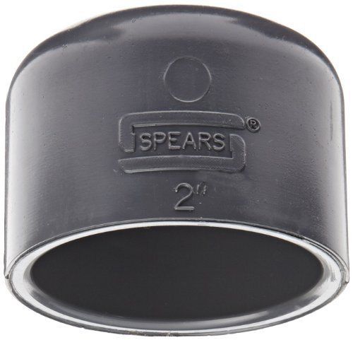 Spears 847 Series PVC Pipe Fitting  Cap  Schedule 80  2&#034; Socket