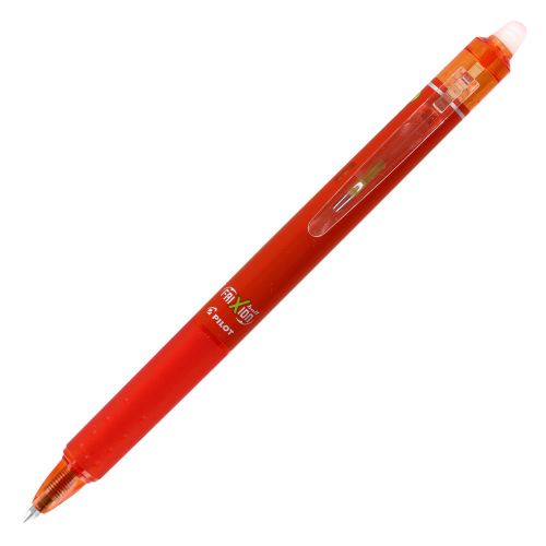Pilot FriXion Retractable Erasable Gel Pen, Extra Fine, Orange Ink, Each