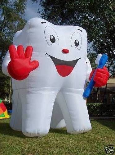 20&#039; INFLATABLE  DENTAL TOOTH/BLOWER 4 ADVERTISING PROMOTIONS