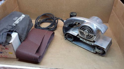 NICE VINTAGE CRAFTSMAN INDUSTRIAL 4&#034; DUSTLESS BELT SANDER MODEL 315.223990 1HP+