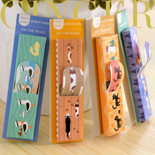 Funny Gum Style Animal Removable Draw Out Post It Point Marker Flag Sticky Notes