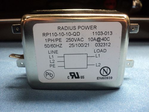 RP110-10-10-QD,  High Performance Dual Stage Power Line Filter