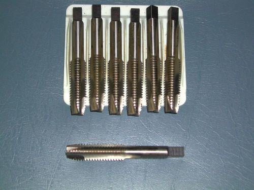 Lot of 7 1/2-inch 3-flute spiral pointed cutting taps - NEW - 13 tpi
