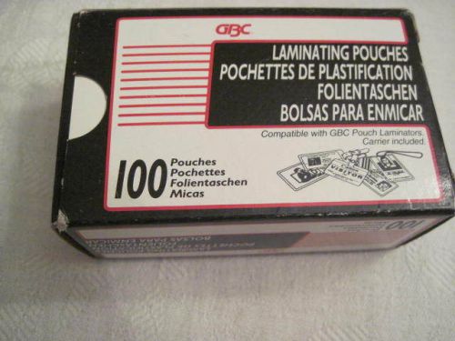 Gbc heatseal longlife business card laminating pouches 7 mil 100 /bx 3300371 for sale