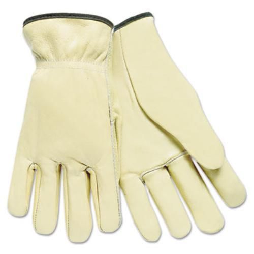 R3 Safety 3200L Full Leather Cow Grain Driver Gloves, Tan, Large, 12 Pairs