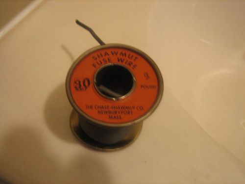 SHAWMUT Vintage Solder Roll Spool FUSE WIRE SOLDER 30 AMP
