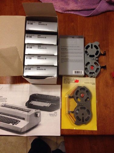 Lot of 7 new b156 nu-kote correctable ribbon cassette ibm selectric iii &amp; manual for sale