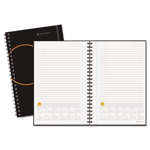 NEW AT-A-GLANCE 7062100513 Planning Notebook With Reference Calendar, Black, 6&#034;