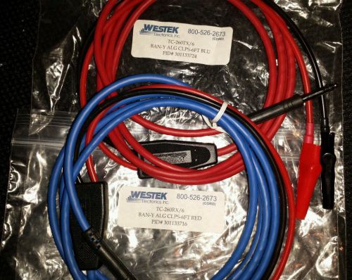Two WESTEK Cables Tc-260RX/6 Red/TC-260TX/6 Blue  / Same type 2 different colors