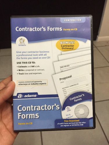 Adams Contractor&#039;s Forms on CD, White (SS4301) Contractor Estimate and bid print