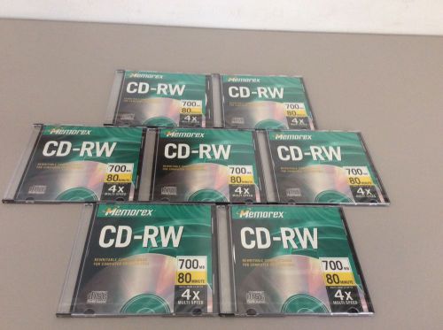 Memorex CD-RW Rewritable Compact Discs Set: 700mb/80 Minute/4x Multi Speed