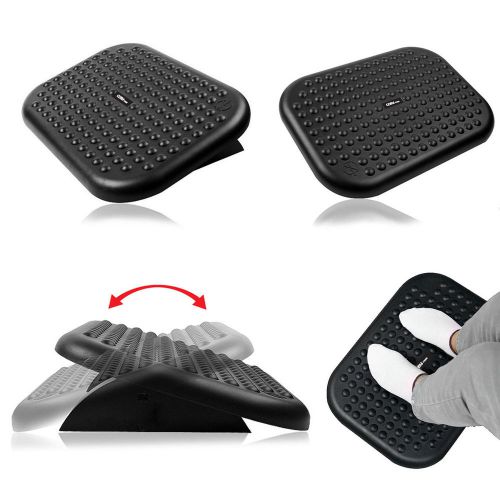 Angle Adustable Ergonomic Footrest For Office Home - Black 1 Pcs
