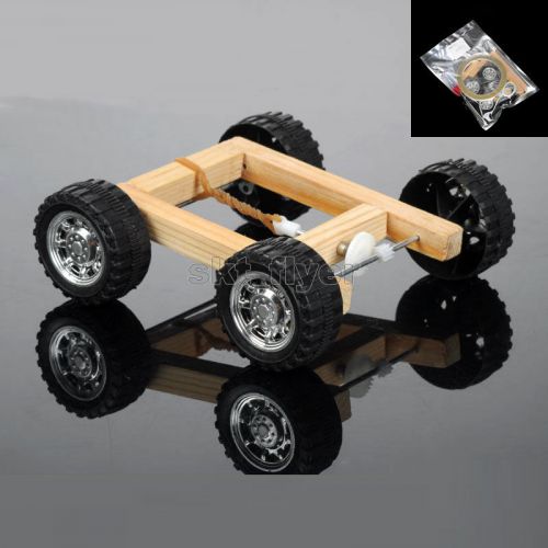 Bungee Car Driver Buggies Car DIY Kits Puzzle IQ Gadget Hobby Robotic Toy Model